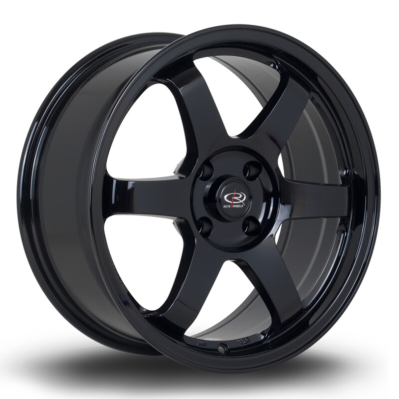 Rota Grid 17x8" 4x100 ET35, Gloss Black