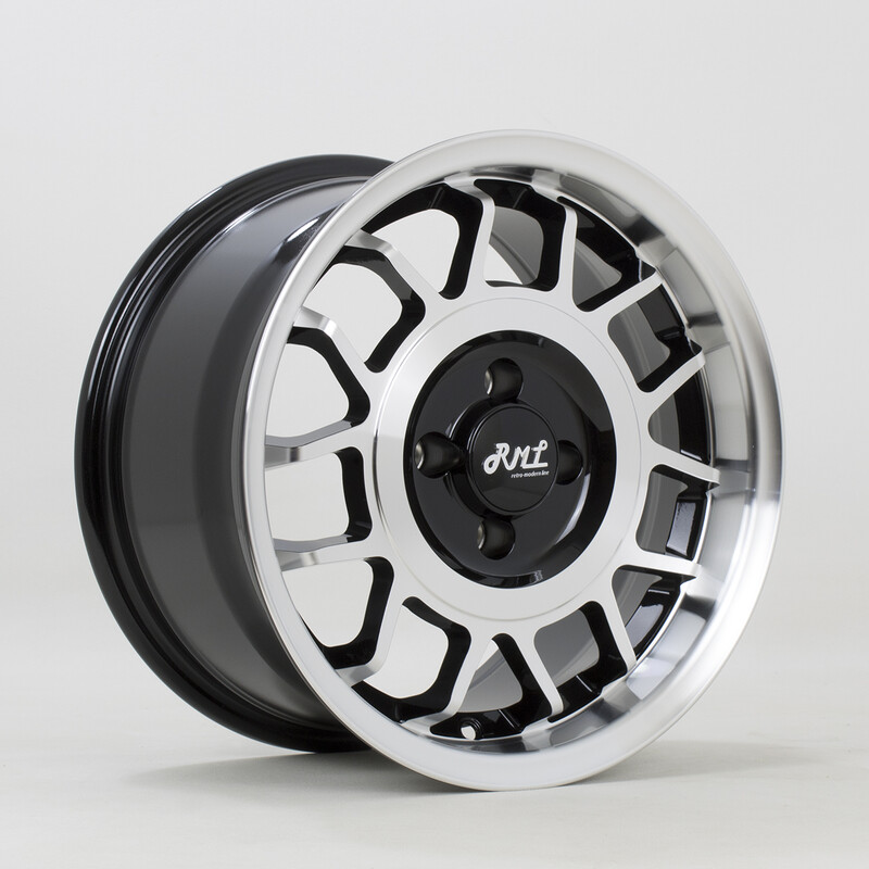 Rota Snowflake 15x7" 4x100 ET28, Silver & Black