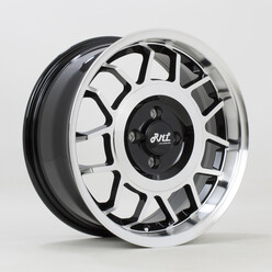 Rota Snowflake 16x7" 4x100 ET28, Silver & Black