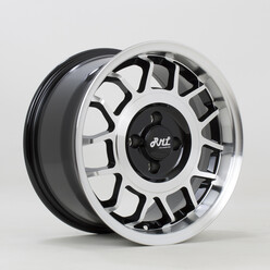 Rota Snowflake 15x8" 4x100 ET30, Silver & Black