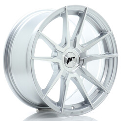 Japan Racing JR-21 17x8" (4 & 5 hole custom PCD) ET20-35, Machined Silver