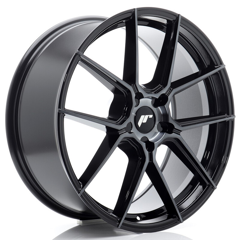 Japan Racing JR-30 20x8.5" (5 hole custom PCD) ET20-45, Machined Black, Tinted Face