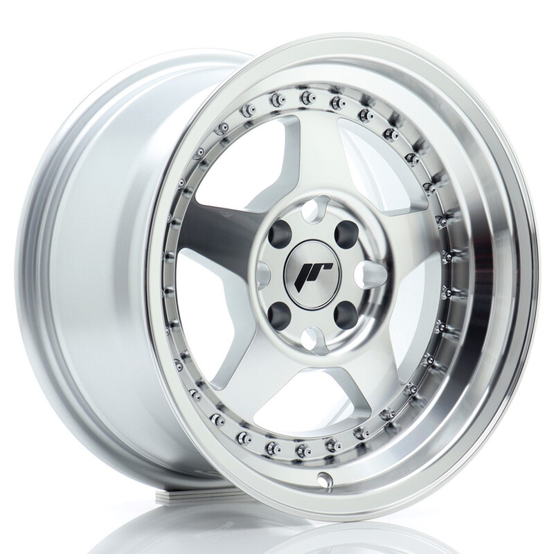 Japan Racing JR-6 15x8" 4x100 ET25, Machined Silver