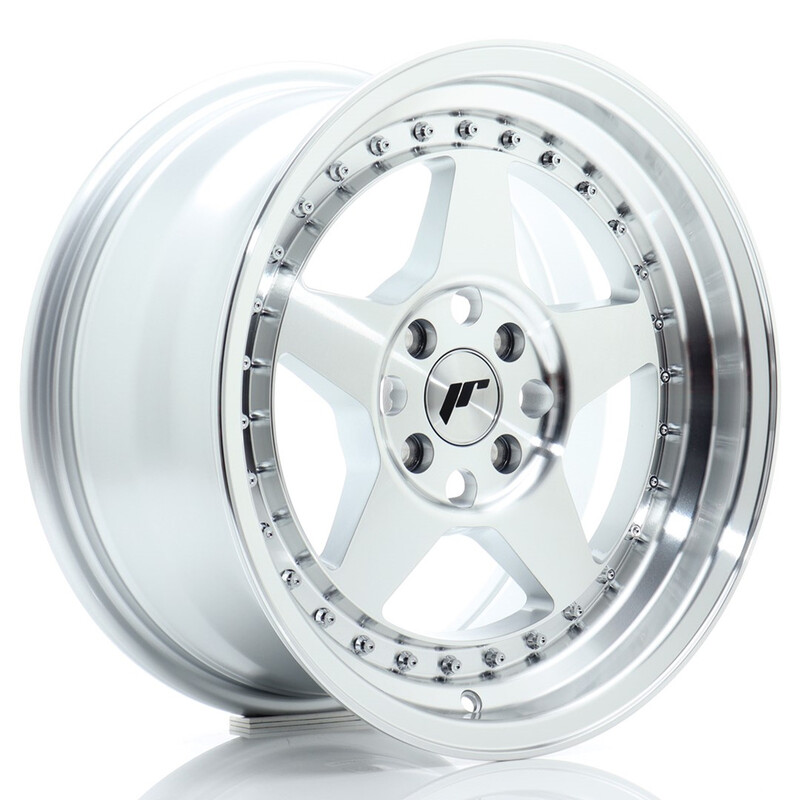 Japan Racing JR-6 16x8" 4x100 ET30, Machined Silver
