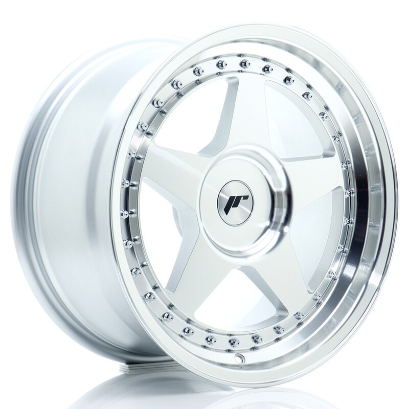 Japan Racing JR-6 17x9" (4 & 5 hole custom PCD) ET20-35, Machined Silver