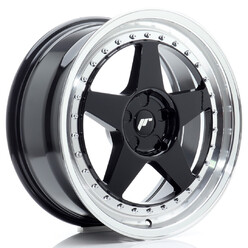 Japan Racing JR-6 18x8" (5 hole custom PCD) ET20-35, Gloss Black, Machined Lip