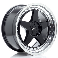 Japan Racing JR-6 18x9.5" (5 hole custom PCD) ET20-40, Gloss Black, Machined Lip