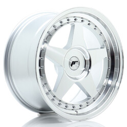 Japan Racing JR-6 18x9.5" (4 & 5 hole custom PCD) ET20-40, Machined Silver