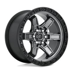 Fuel D698 Kicker 17x9" 6x114.3 ET12, Flat Gunmetal, Black Ring