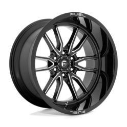 Fuel D761 Clash 22x12" 6x139.7 ET-44, Gloss Black Milled