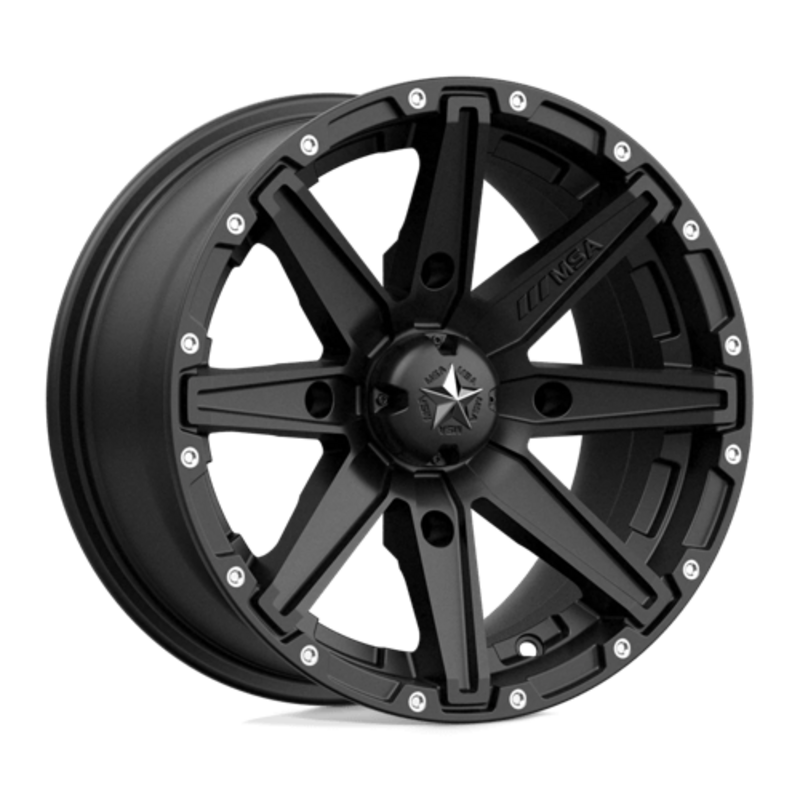 MSA Offroad Wheels M33 Clutch 14x7" 4x137 ET10, Satin Black