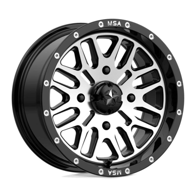 MSA Offroad Wheels M38 Brute 14x7" 4x137 ET10, Gloss Black Machined
