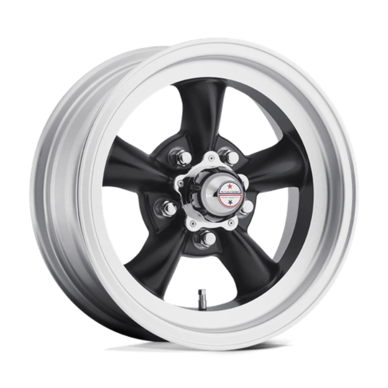 American Racing Vintage VN105 Torq Thrust D 15x7" 5x114.3 ET-6, Satin Black, Machined Lip