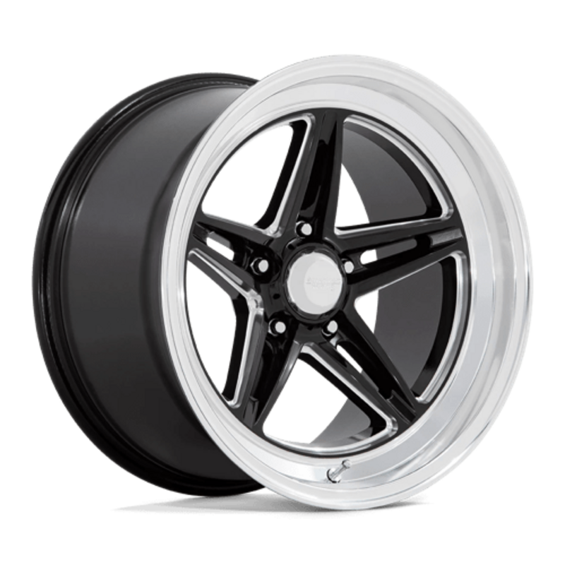 American Racing Vintage VN514 Groove 18x8" 5x120.65 ET0, Gloss Black, Diamond Cut Lip