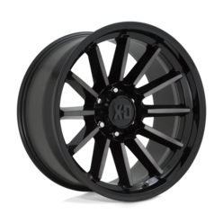 XD XD855 Luxe 20x10" 6x139.7 ET-18, Machined Gloss Black, Gray Tint