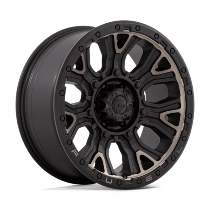 Fuel D824 Traction 20x9" 6x139.7 ET1, Matte Black, Double Dark Tint