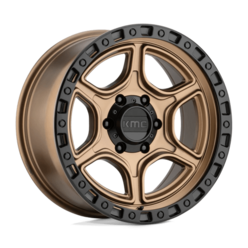 KMC KM539 Portal 17x8.5" 5x127 ET18, Satin Bronze, Satin Black Lip