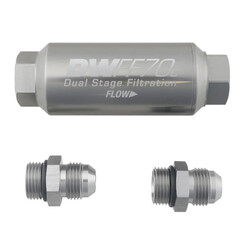Deatschwerks Universal Compact In-Line Fuel Filter 10 Micron (Dash 8)