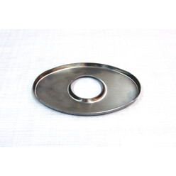 Stainless Oval Endplates 100x165 mm - Centered Hole