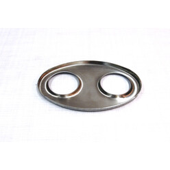 Stainless Oval Endplates 100x165 mm - Double Holes