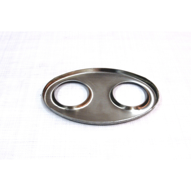 Stainless Oval Endplates 100x165 mm - Double Holes