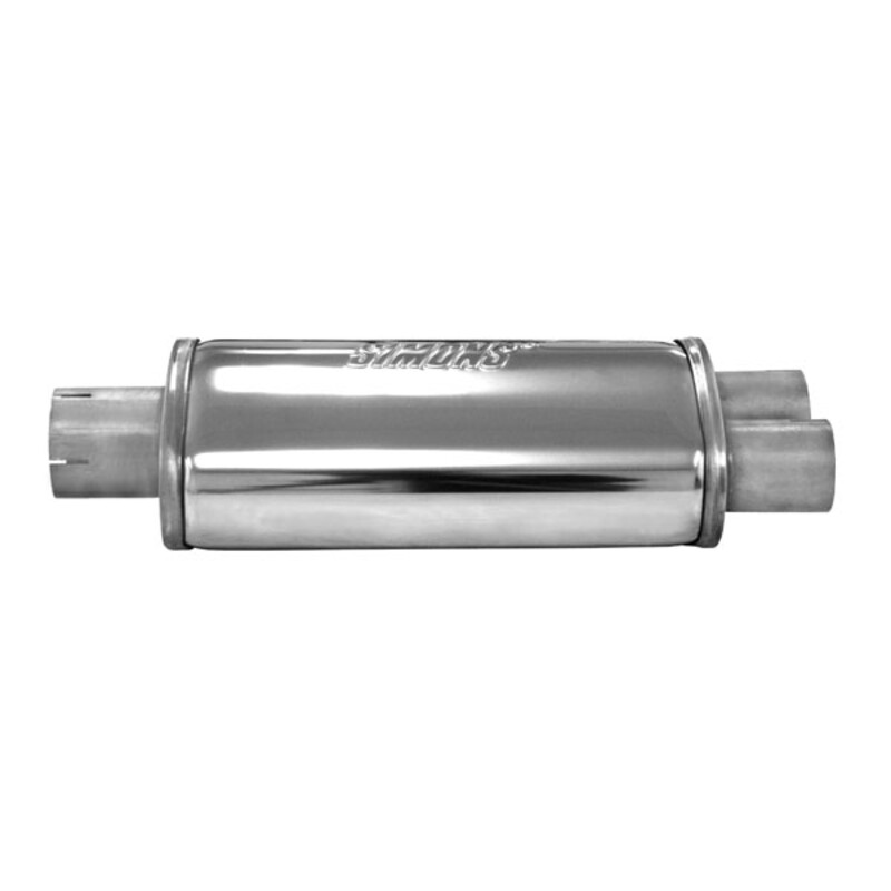 Simons Stainless Split Oval Exhaust Silencer