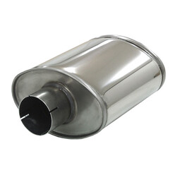 Stainless Turbotight Oval Exhaust Silencer