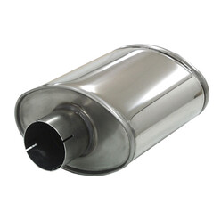Simons Stainless Turbotight Oval Exhaust Silencer