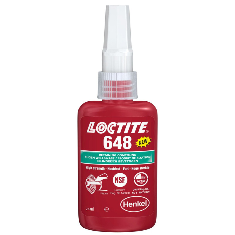 Loctite 648 High Temp Retaining Compound (Green, 24 ml)
