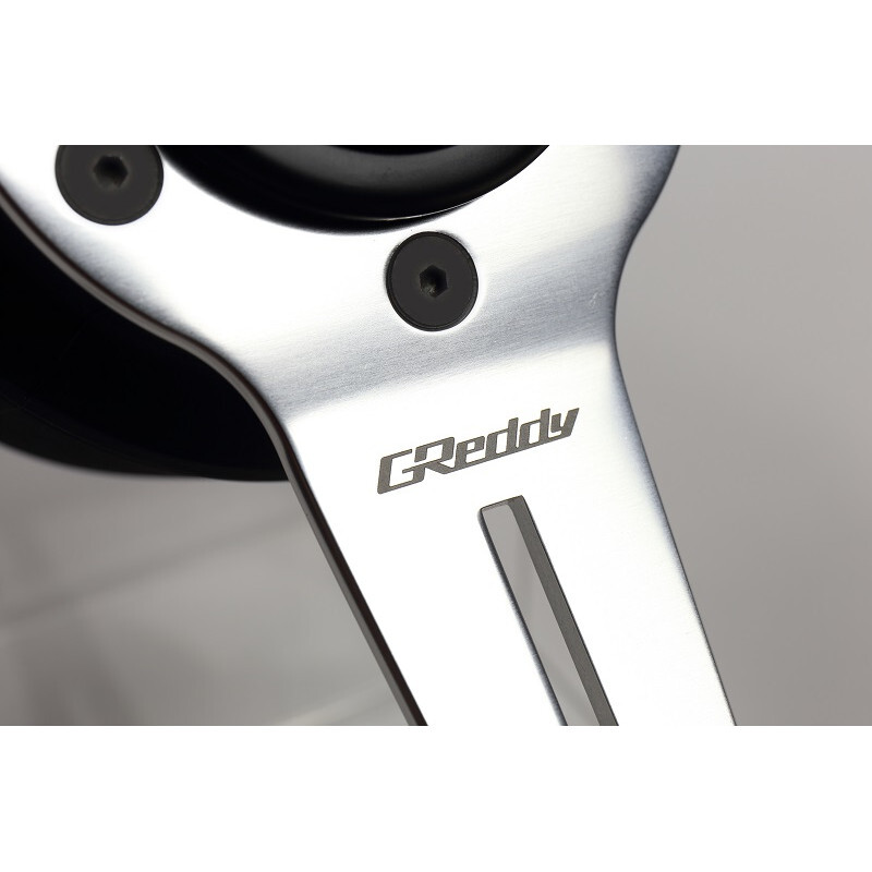 GReddy Sports "Wood Type" Steering Wheel (47 mm Dish), Light Brown, Aluminium Spokes - 340 mm