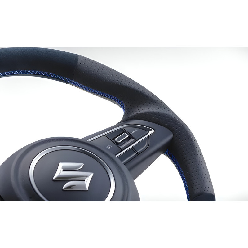 GReddy All Leather Steering Wheel with Red Stitch for Suzuki Swift Sport ZC33S