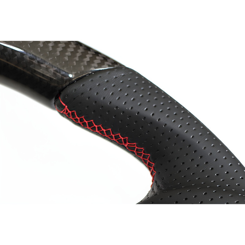GReddy Black Carbon Steering Wheel with Red Stitch for Suzuki Swift Sport ZC33S