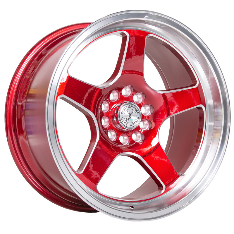 59°North D-004 18x9.5" 5x114.3/120 ET20, Red