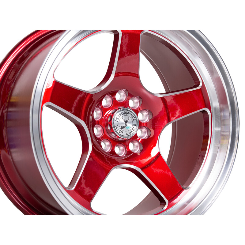 59°North D-004 18x9.5" 5x114.3/120 ET20, Red