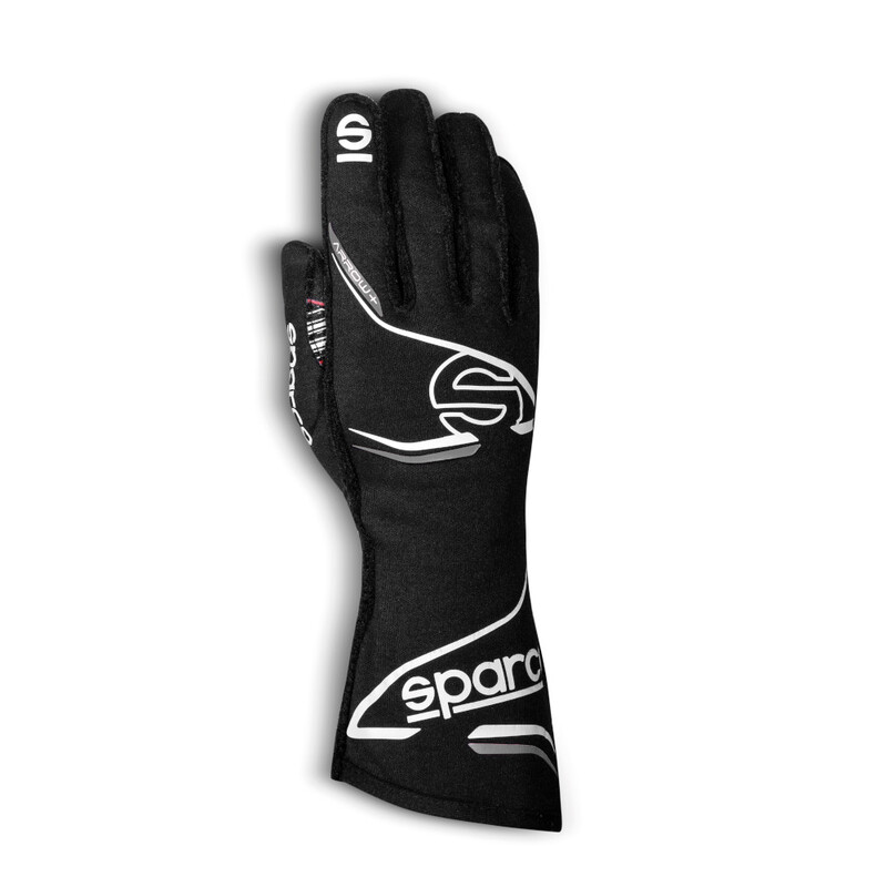 Sparco Arrow+ Gloves, Black & White (FIA)