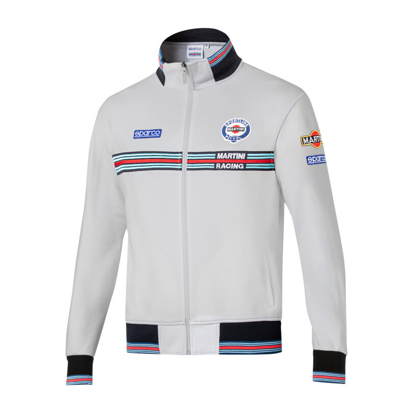 Sparco Martini Racing Full Zip Sweatshirt, Grey