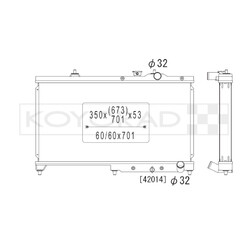 Koyorad XL Aluminium Radiator for Honda Civic EG6 & EG9