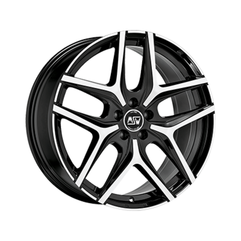 MSW 40 20x9" 5x114.3 ET40, Gloss Black, Machined Spokes
