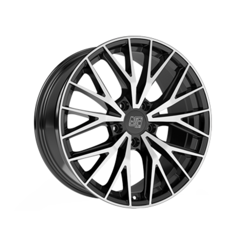MSW 44 20x9" 5x112 ET35, Gloss Black, Machined Spokes