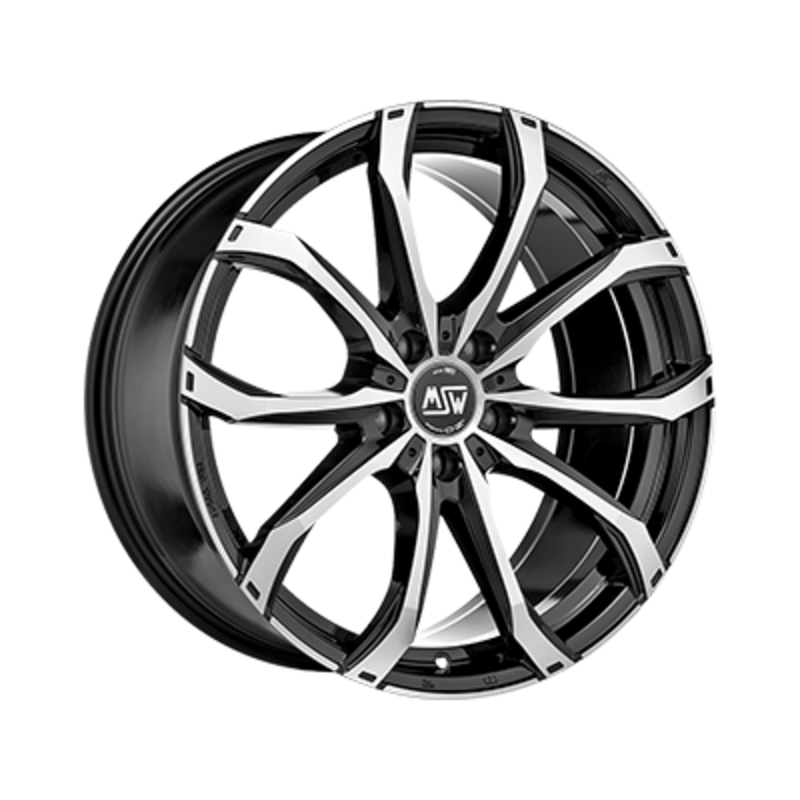 MSW 48 16x6.5" 5x120 ET45, Gloss Black, Machined Spokes
