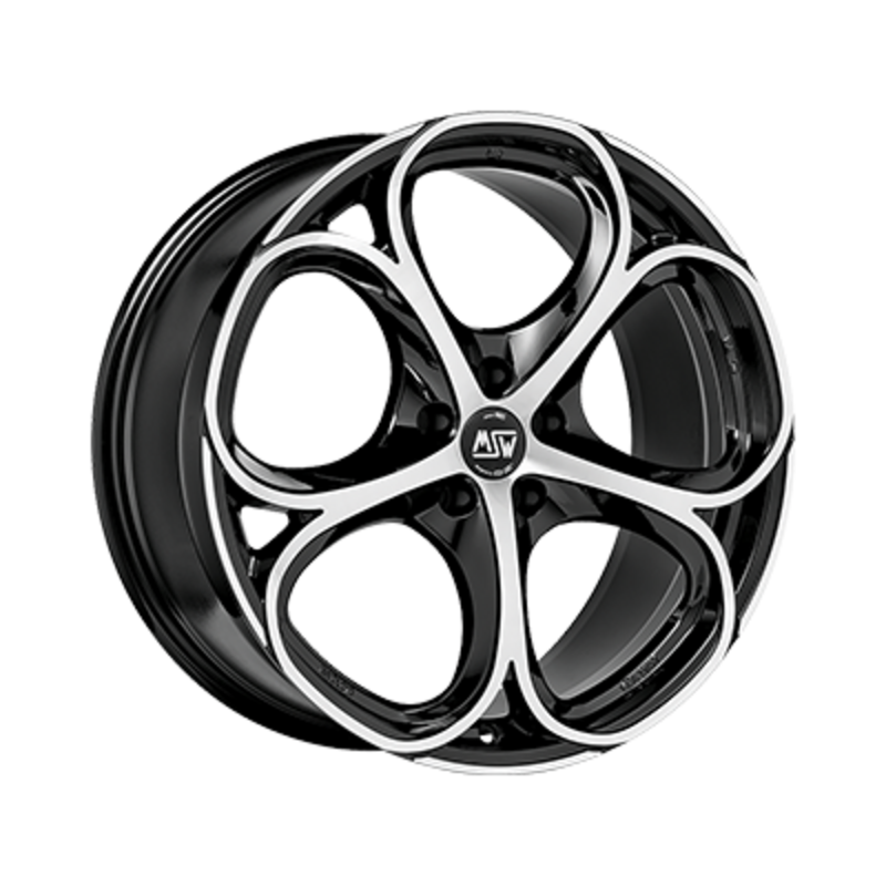 MSW 82 19x8" 5x110 ET42, Gloss Black, Machined Spokes
