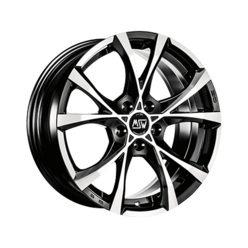 MSW Cross Over 18x8" 5x105 ET38, Gloss Black, Machined Spokes