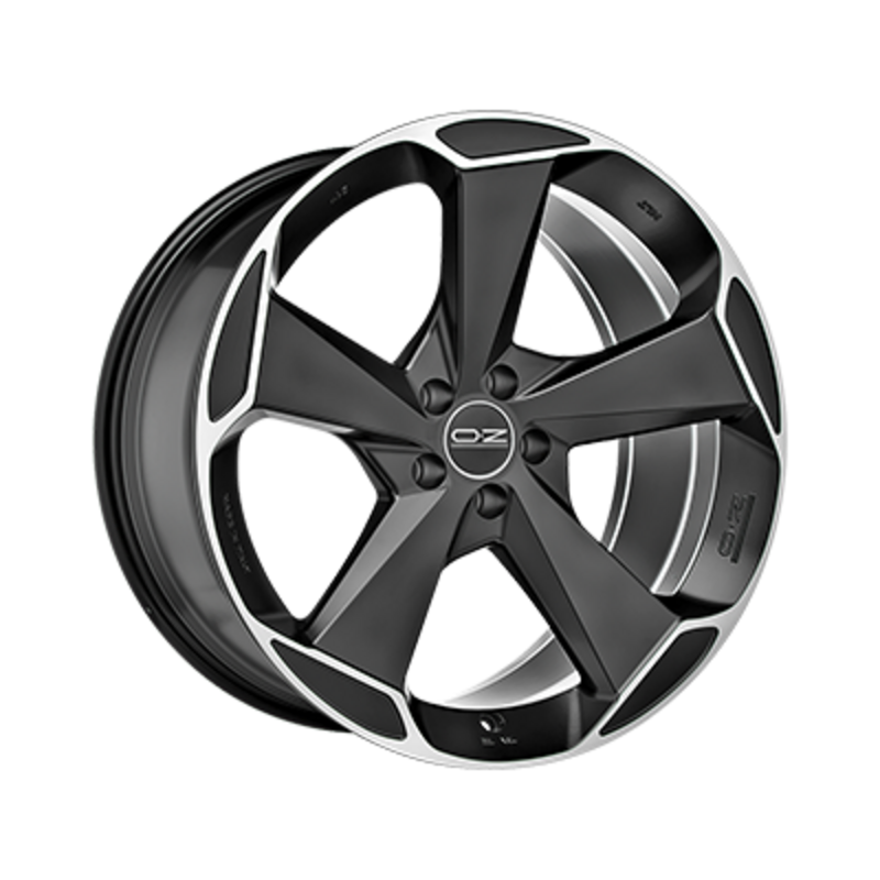 OZ Aspen HLT 20x9.5" 5x120 ET52, Matt Black Diamond Cut