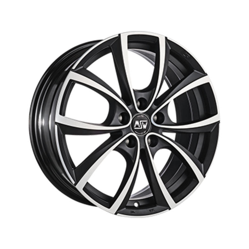 MSW 27 17x7.5" 5x110 ET40, Gloss Black, Machined Spokes
