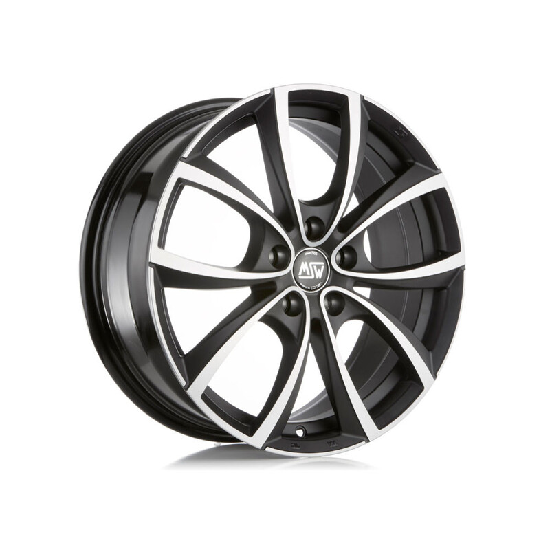 MSW 27 18x7.5" 5x112 ET48, Gloss Black, Machined Spokes