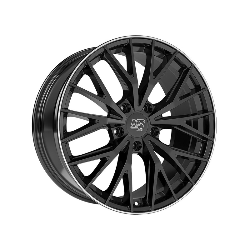 MSW 44 20x8.5" 5x112 ET28, Gloss Black, Machined Spokes