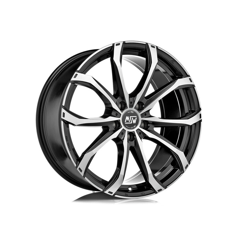 MSW 48 21x10" 5x110 ET25, Gloss Black, Machined Spokes