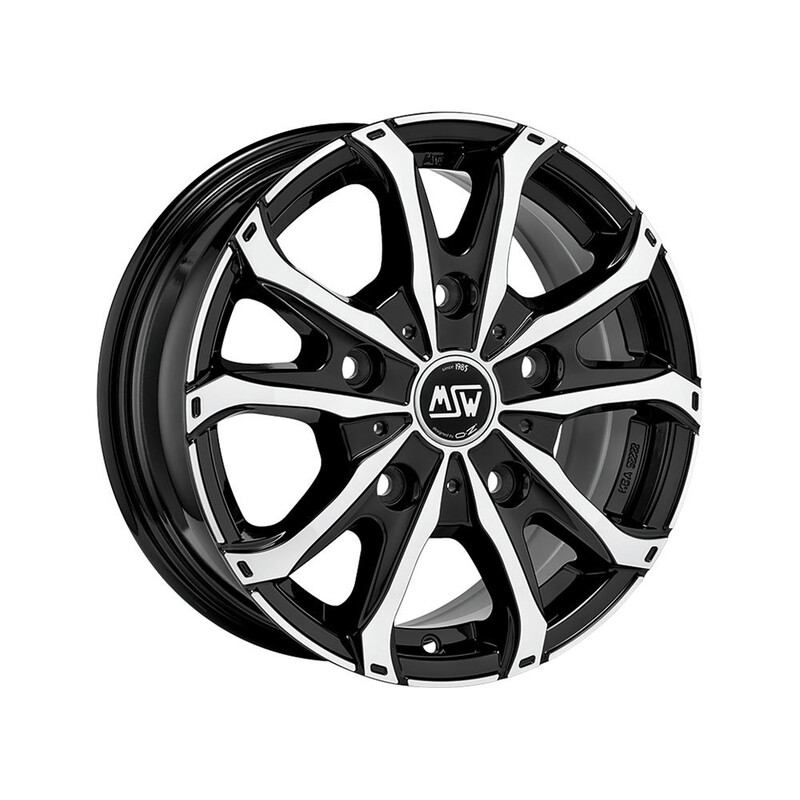MSW 48 Van 18x7.5" 5x120 ET43, Gloss Black, Machined Spokes