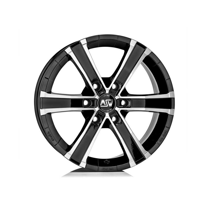 MSW Sahara 6 18x8" 6x139.7 ET25, Gloss Black, Machined Spokes