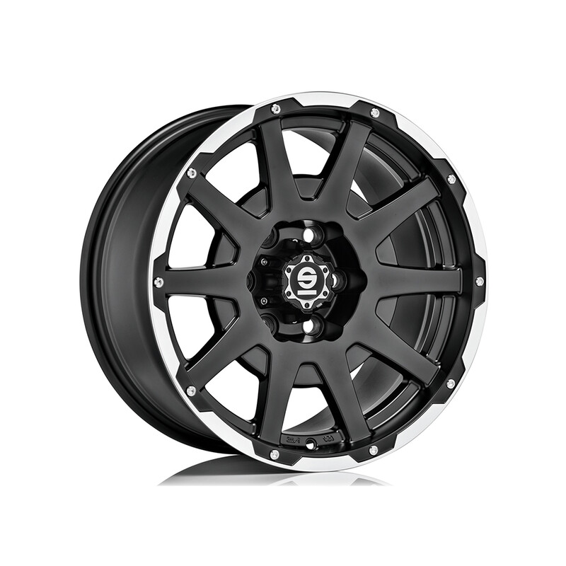 Sparco Dakar 17x8.5" 6x120 ET0, Matt Black Lip Polished